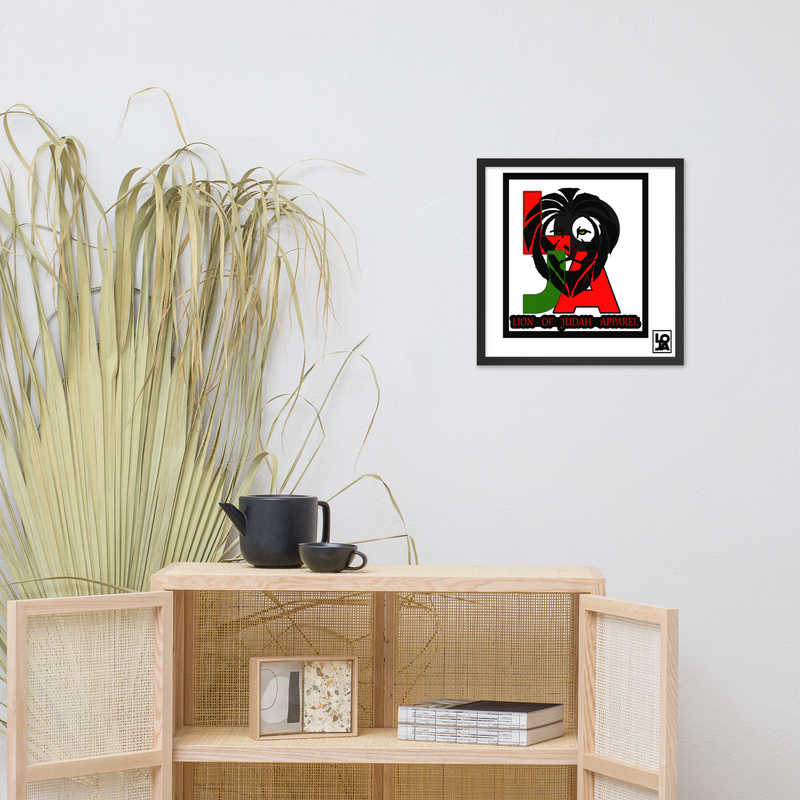 Lion Of Judah Apparel Lion Design Framed poster