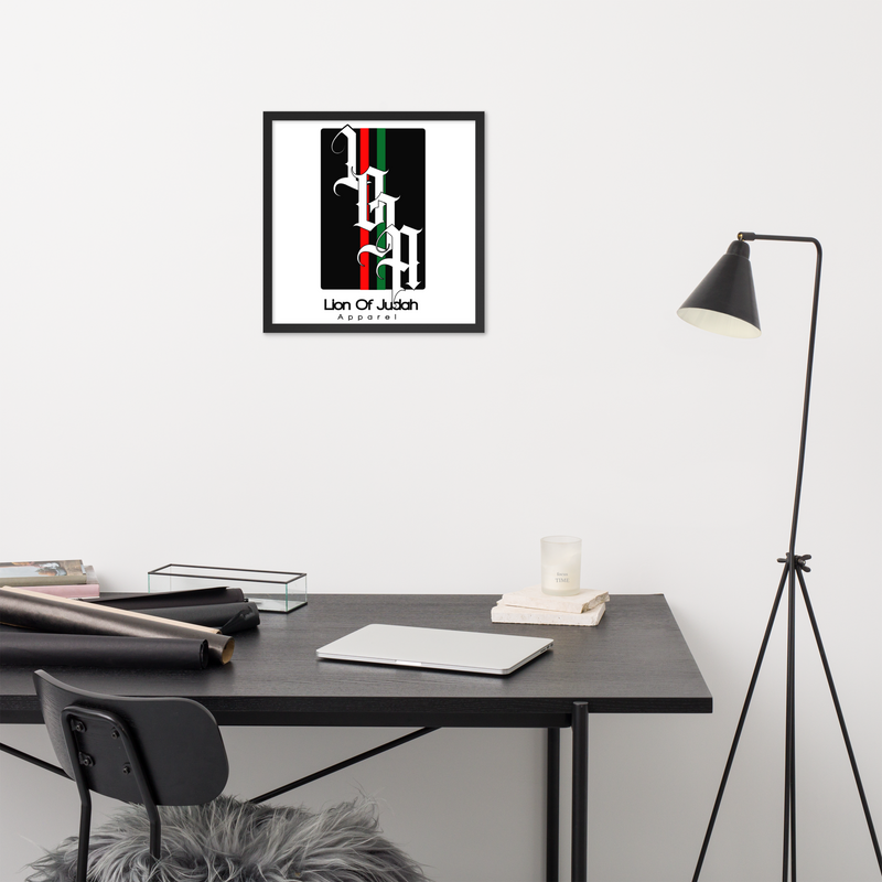 Lion Of Judah Apparel Design Framed poster