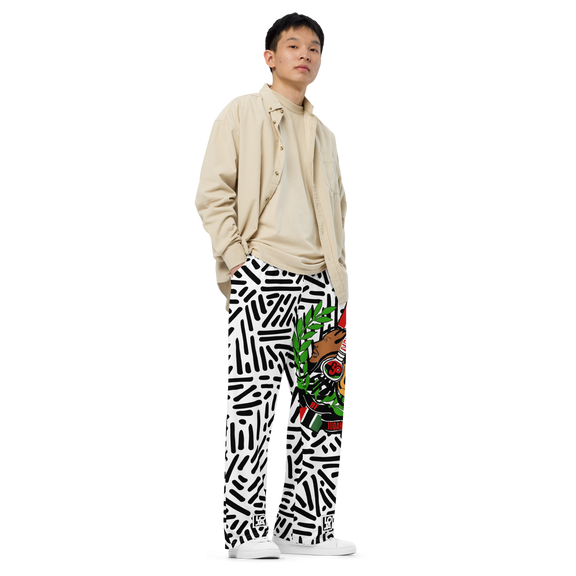 Lion Of Judah God Men’s windbreaker & Lion Of Judah God All over print unisex wide leg pants Bundle
