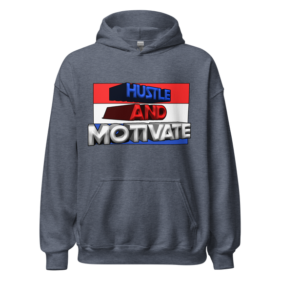 Hustle and Motivate Art Design Unisex Hoodie