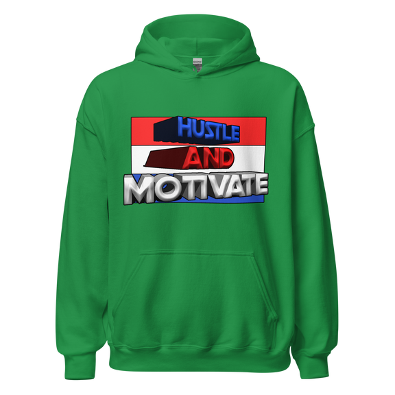 Hustle and Motivate Art Design Unisex Hoodie