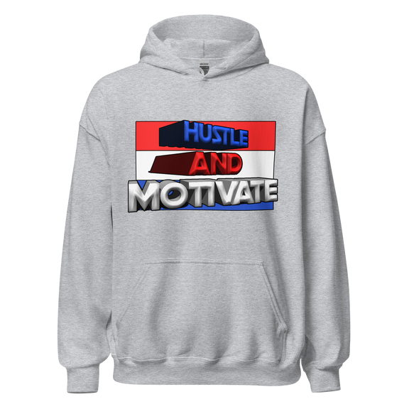 Hustle and Motivate Art Design Unisex Hoodie