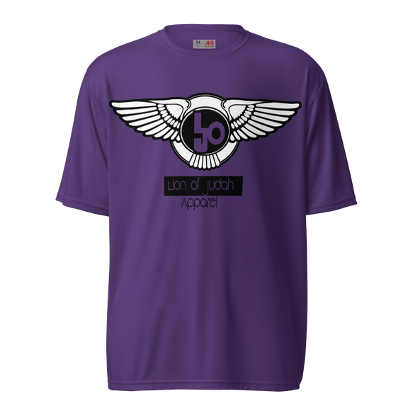 Lion Of Judah Wingz Logo Design Unisex performance crew neck t-shirt