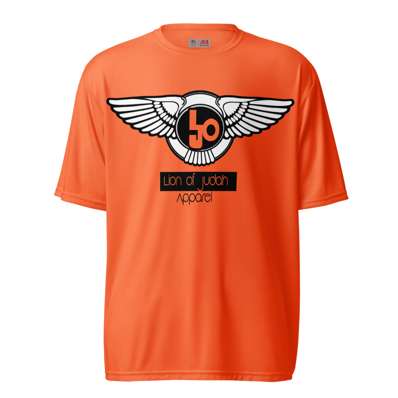 Lion Of Judah Wingz Logo Design Unisex performance crew neck t-shirt
