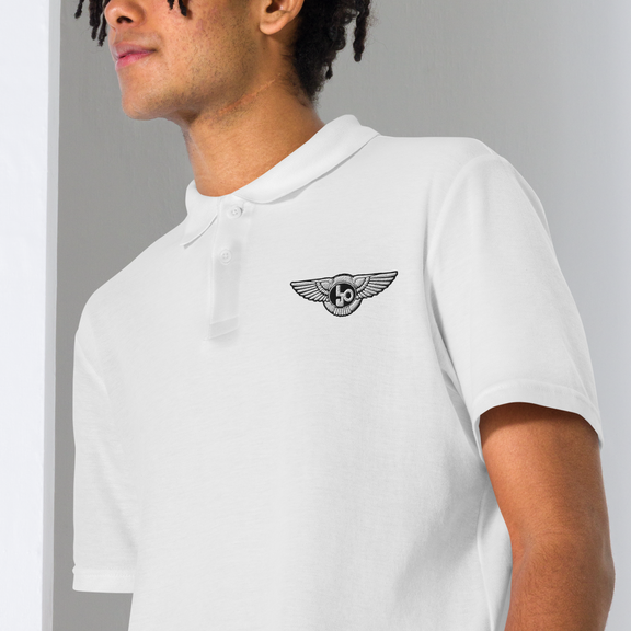Lion Of Judah Wingz Logo Design Unisex pique polo shirt