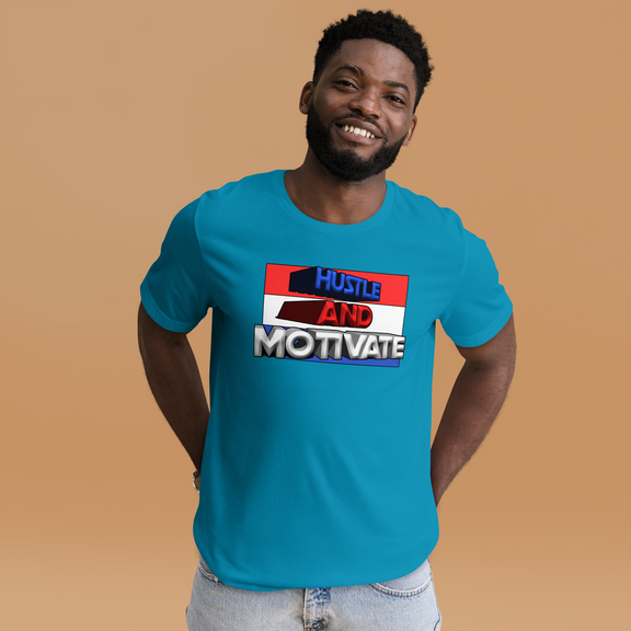 Hustle and Motivate Art Design Unisex t-shirt