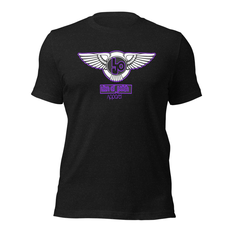 Lion Of Judah Wingz Purple logo Short-sleeve unisex t-shirt