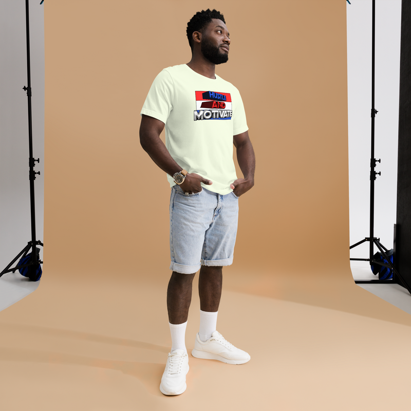 Hustle and Motivate Art Design Unisex t-shirt