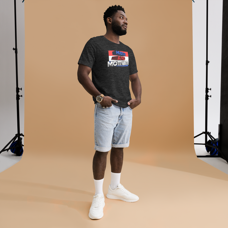 Hustle and Motivate Art Design Unisex t-shirt