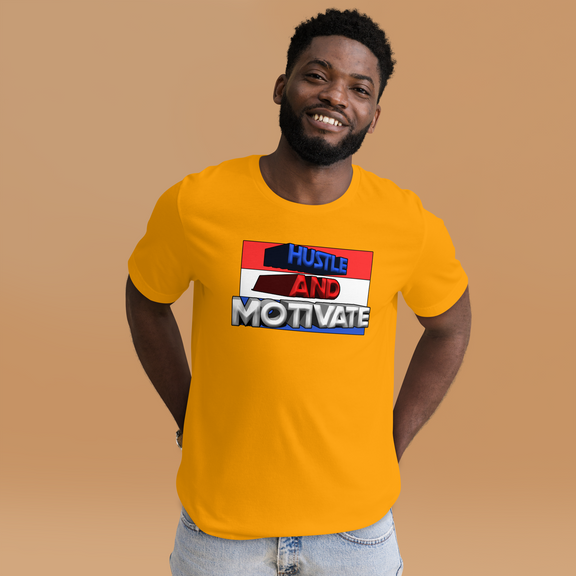 Hustle and Motivate Art Design Unisex t-shirt