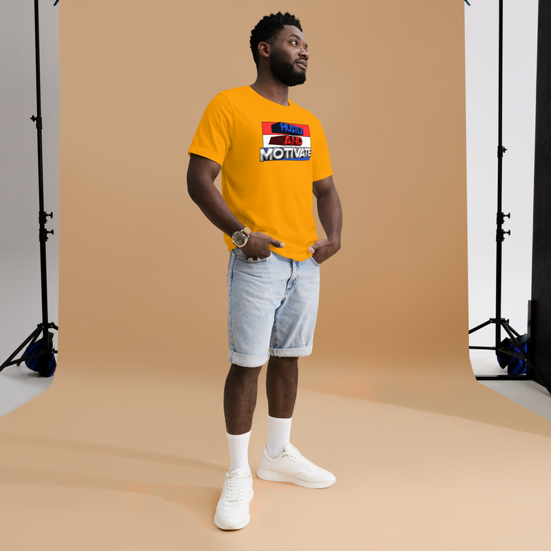 Hustle and Motivate Art Design Unisex t-shirt