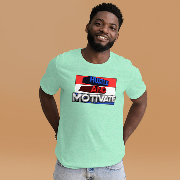 Hustle and Motivate Art Design Unisex t-shirt