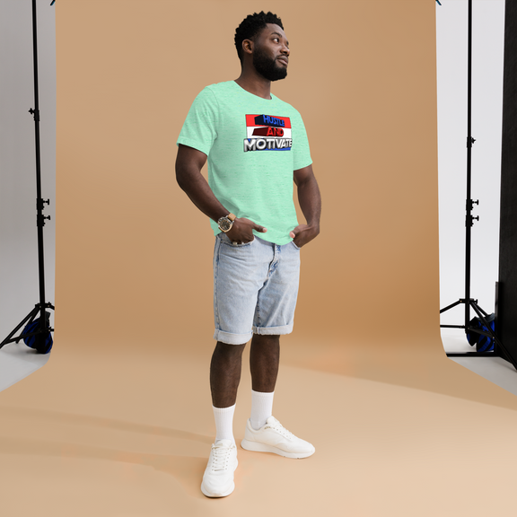 Hustle and Motivate Art Design Unisex t-shirt
