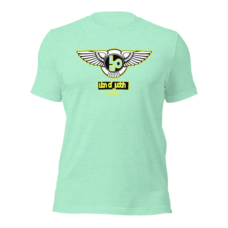 Lion Of Judah Wingz Yellow logo Short sleeve unisex t-shirt