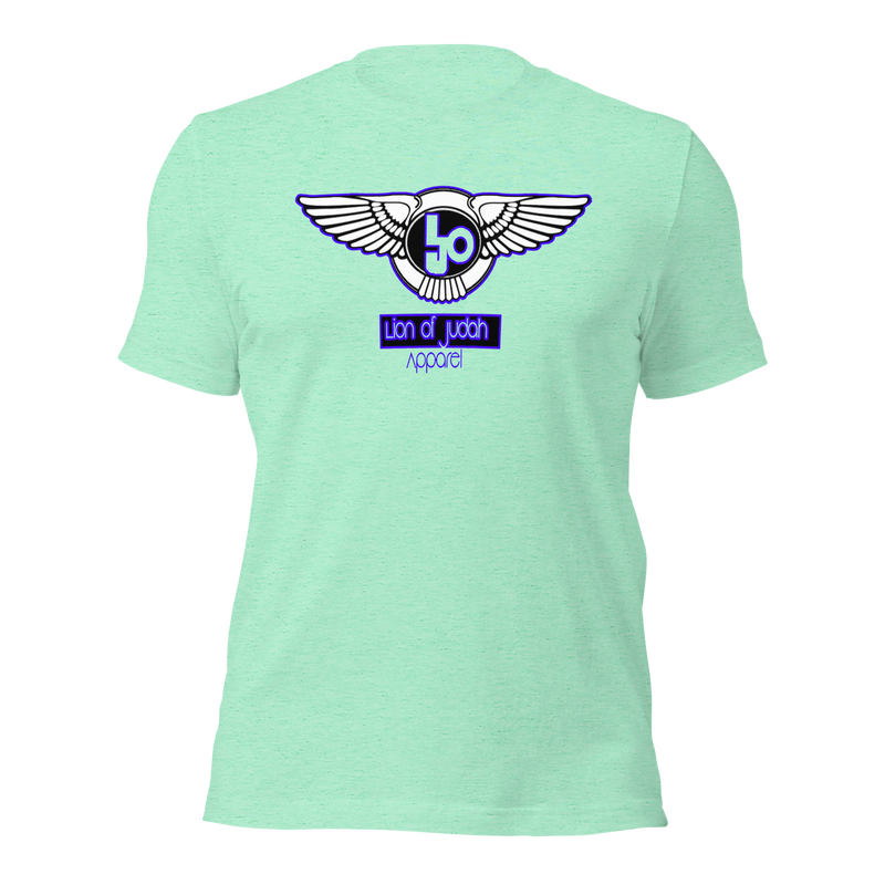 Lion Of Judah Blue logo Short sleeve unisex t-shirt