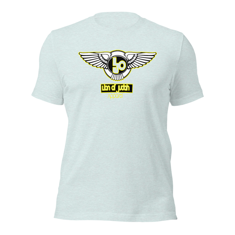 Lion Of Judah Wingz Yellow logo Short sleeve unisex t-shirt