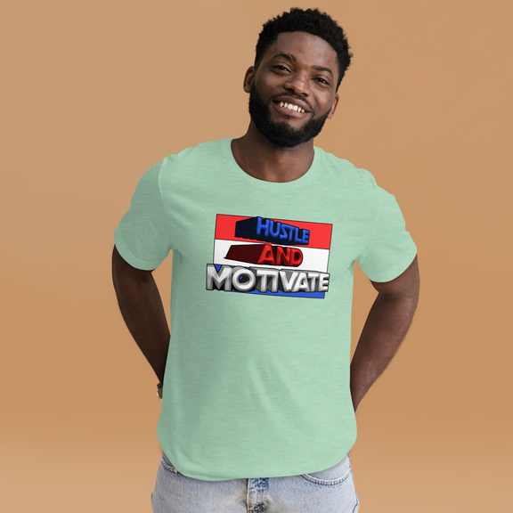 Hustle and Motivate Art Design Unisex t-shirt