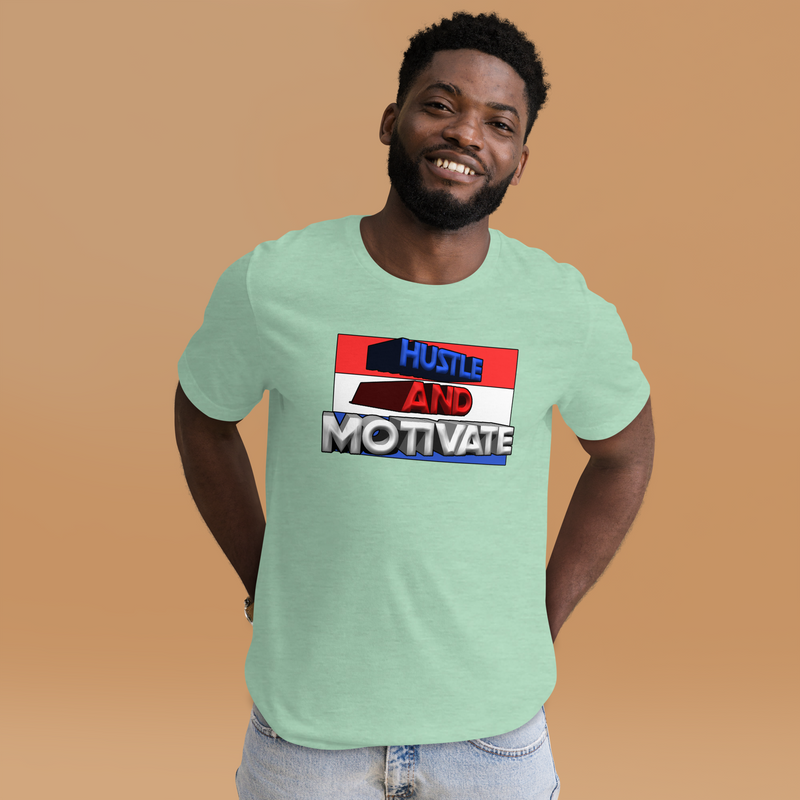 Hustle and Motivate Art Design Unisex t-shirt