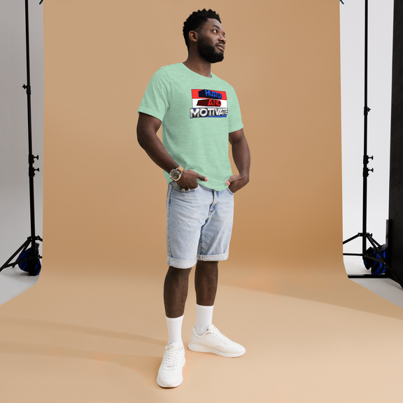 Hustle and Motivate Art Design Unisex t-shirt