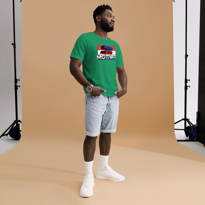 Hustle and Motivate Art Design Unisex t-shirt