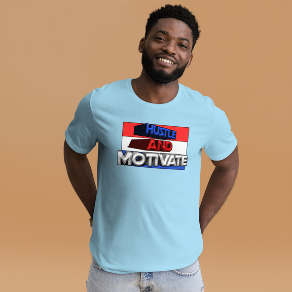 Hustle and Motivate Art Design Unisex t-shirt