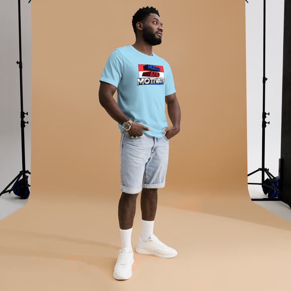 Hustle and Motivate Art Design Unisex t-shirt