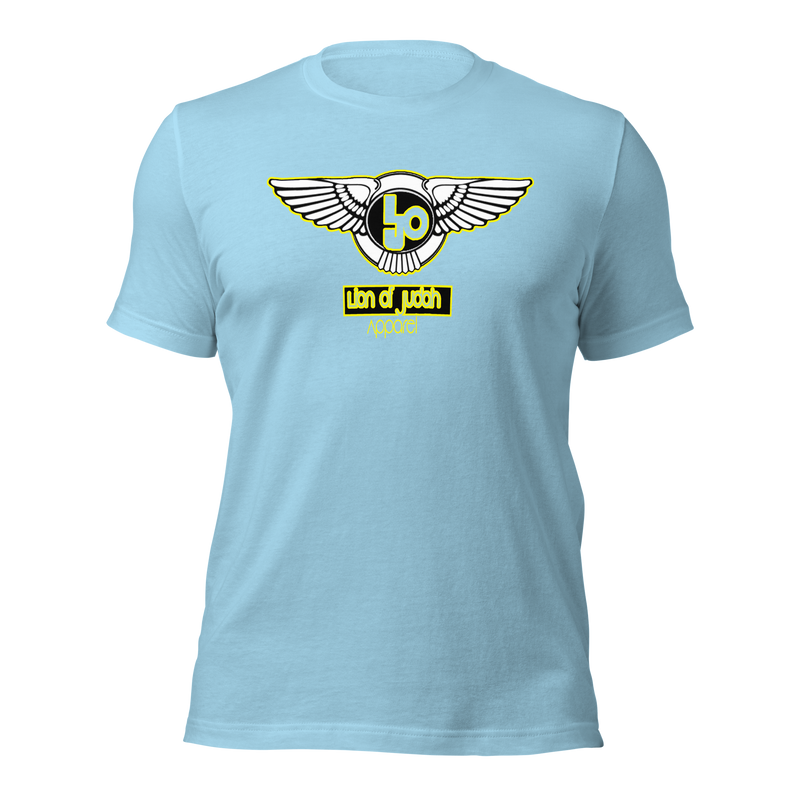 Lion Of Judah Wingz Yellow logo Short sleeve unisex t-shirt