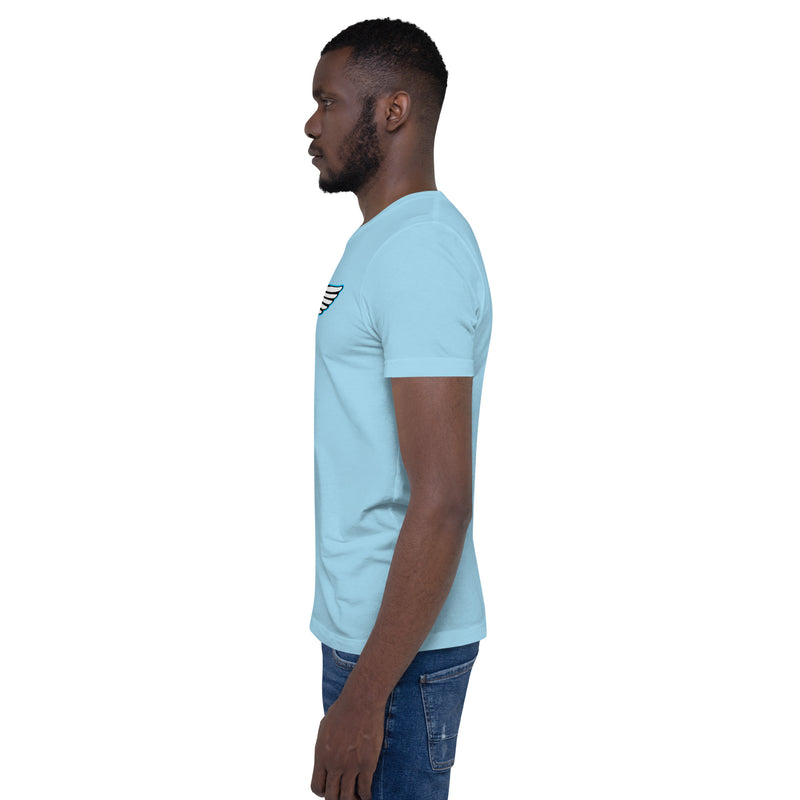 Lion Of Judah Baby Blue logo Short-sleeve unisex t-shirt