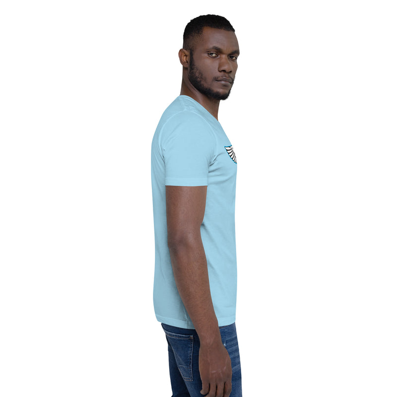 Lion Of Judah Baby Blue logo Short-sleeve unisex t-shirt