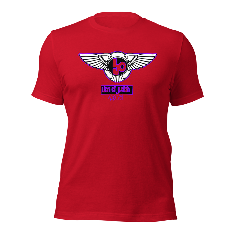 Lion Of Judah Wingz Purple logo Short-sleeve unisex t-shirt