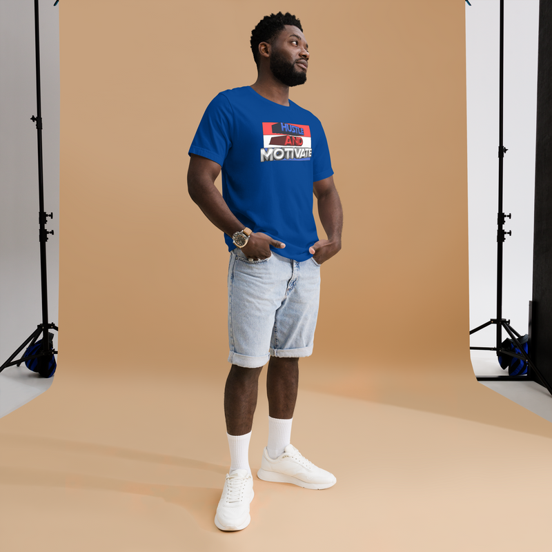 Hustle and Motivate Art Design Unisex t-shirt