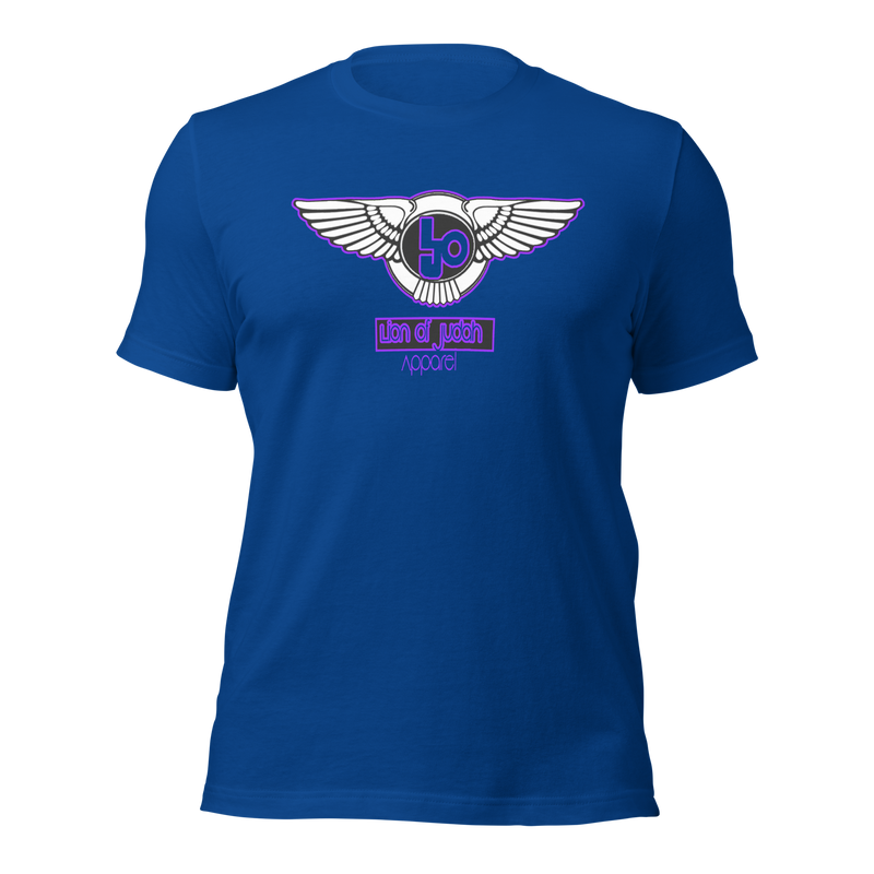 Lion Of Judah Wingz Purple logo Short-sleeve unisex t-shirt