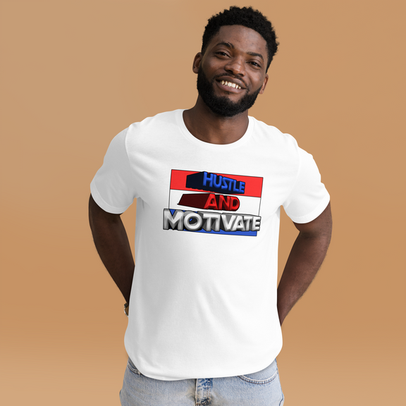 Hustle and Motivate Art Design Unisex t-shirt
