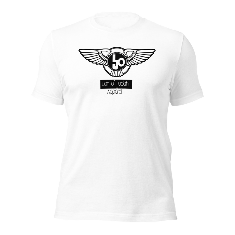 Lion Of Judah Black logo Short sleeve unisex t-shirt