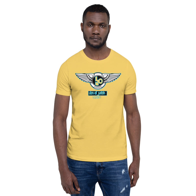 Lion Of Judah Baby Blue logo Short-sleeve unisex t-shirt