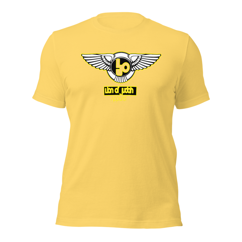 Lion Of Judah Wingz Yellow logo Short sleeve unisex t-shirt