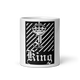 I am king White glossy mug