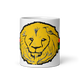 Lion Design White glossy mug