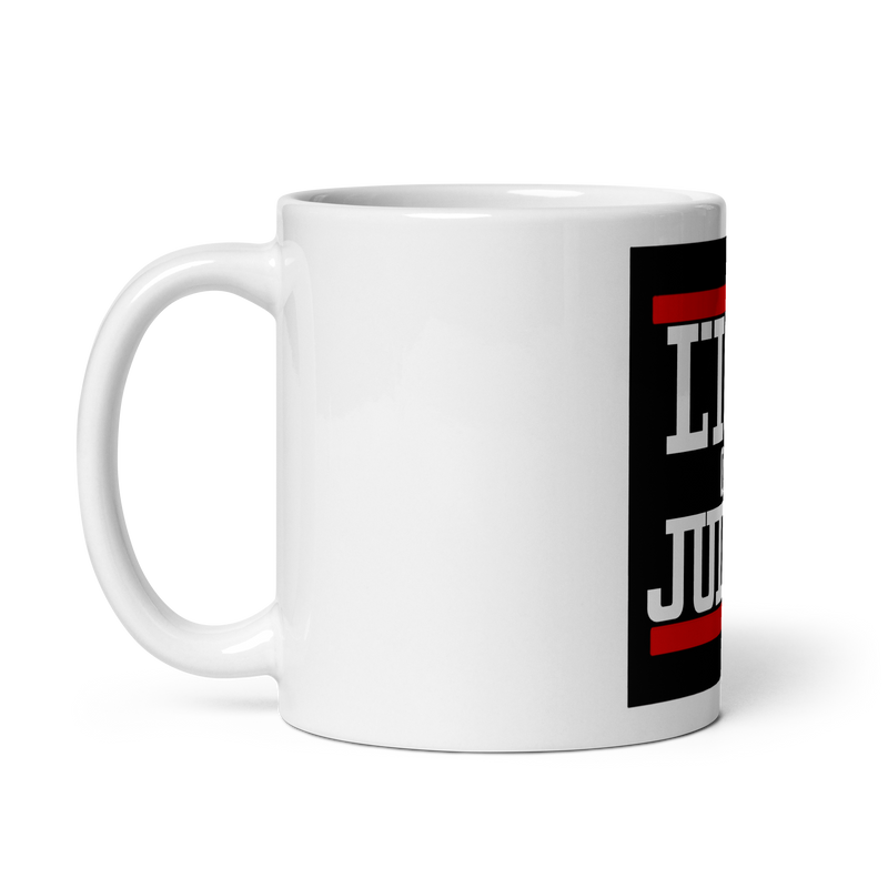 Lion Of Judah Design White glossy mug