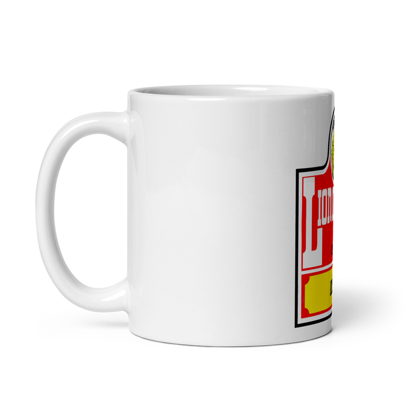 Lion-Of-Judah-apparel Spinoff of Wendy's Throwback Logo White glossy mug