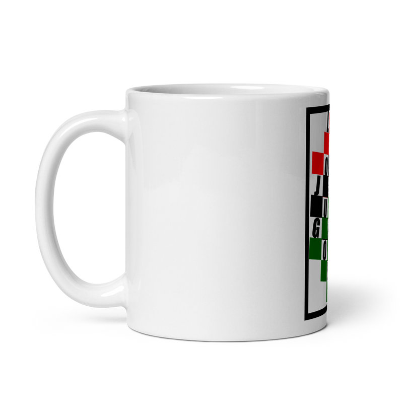 KROSS WORD PUZZLE DESIGN White glossy mug