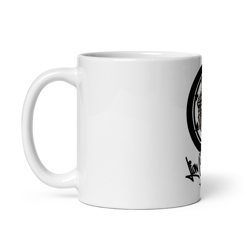 Lion of Judah Design White glossy mug