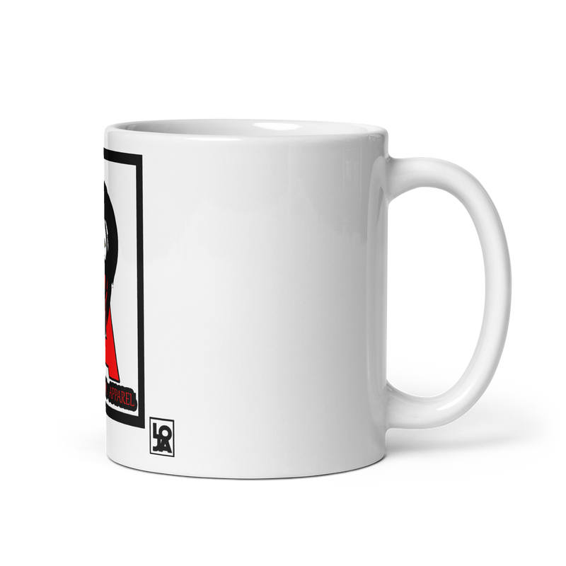 Lion (l.o.j.a) Design White glossy mug