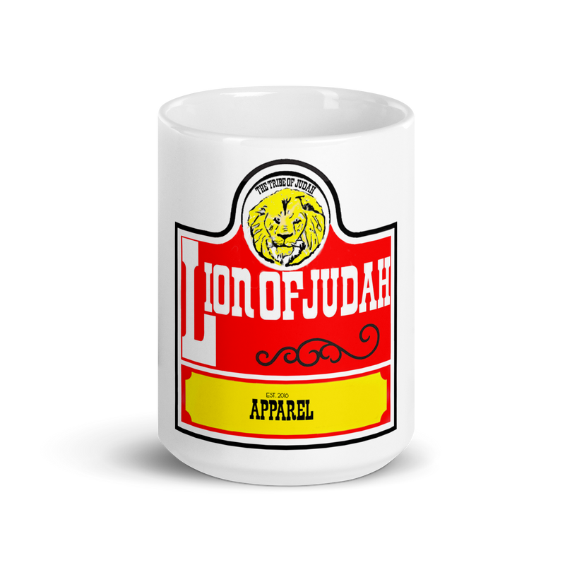 Lion-Of-Judah-apparel Spinoff of Wendy's Throwback Logo White glossy mug