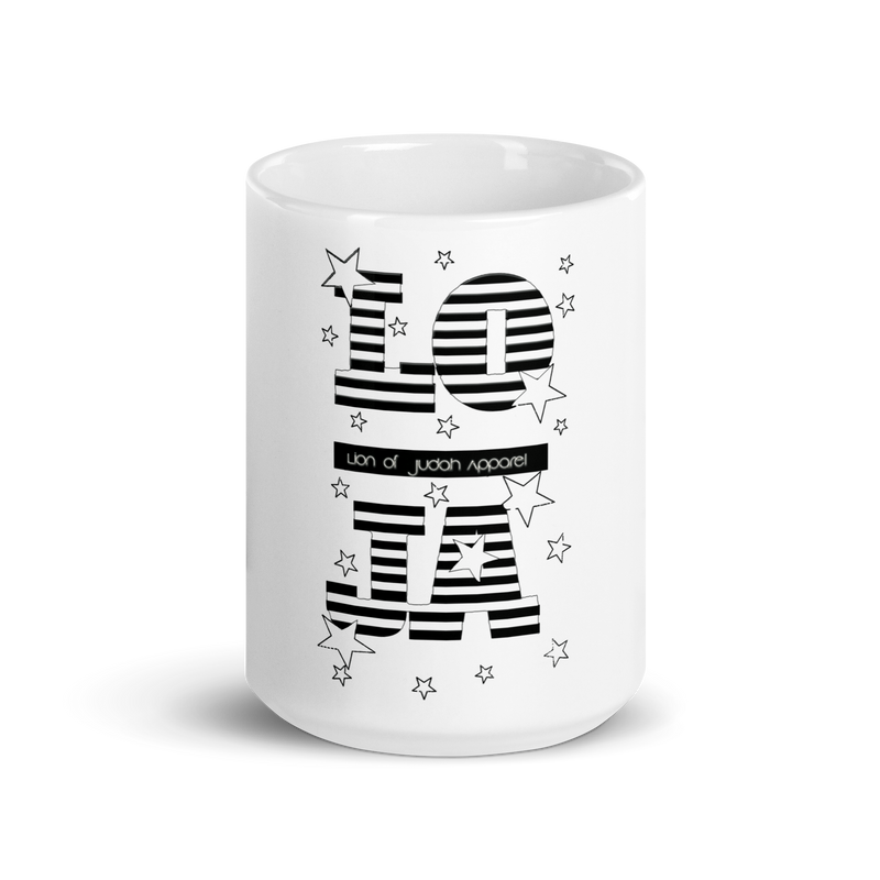 LION OF JUDAH APPAREL STAR DESIGN White glossy mug