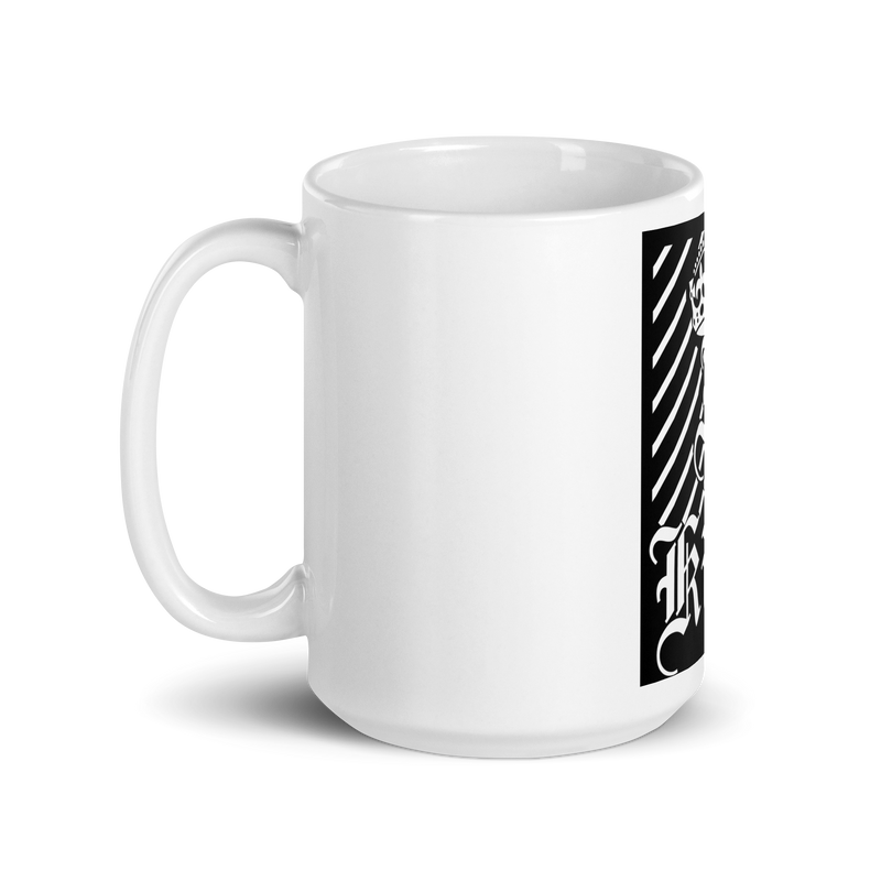 I am king White glossy mug