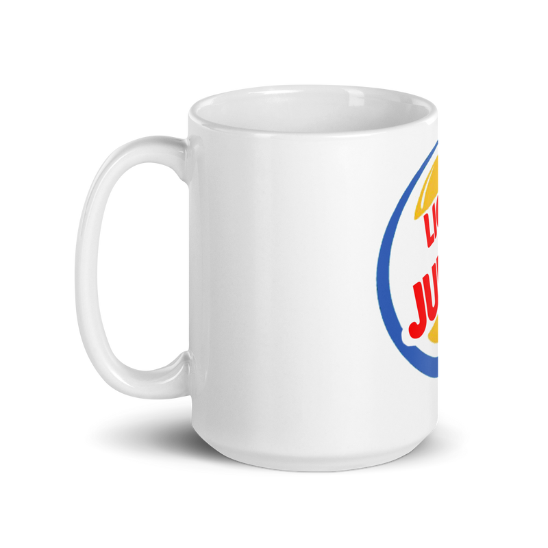 Lion Of Judah (B.K.) Burger King Spinoff Logo White glossy mug