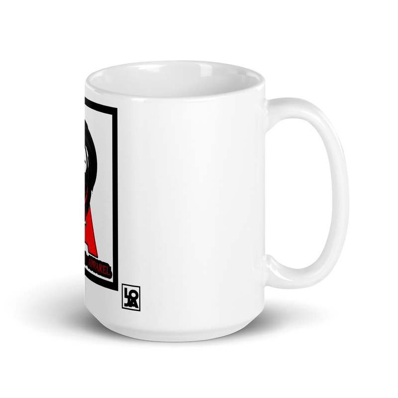 Lion (l.o.j.a) Design White glossy mug