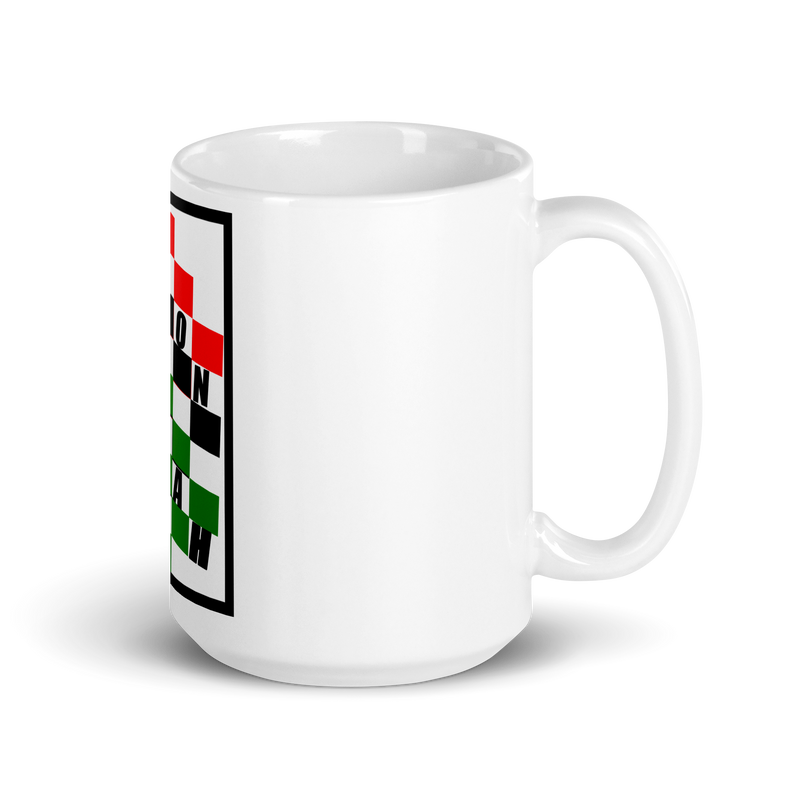 KROSS WORD PUZZLE DESIGN White glossy mug