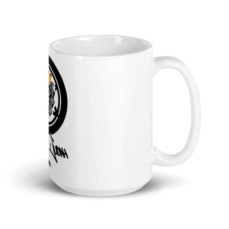 Lion of Judah Design White glossy mug